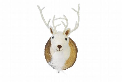 trophée crochet renne blanc