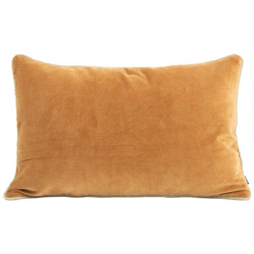coussin velours tabac